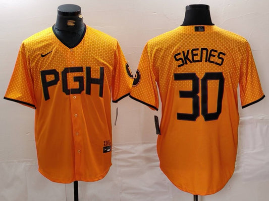 Men's Pittsburgh Pirates Paul Skenes #30 Gold City Connect Limited Player Jersey