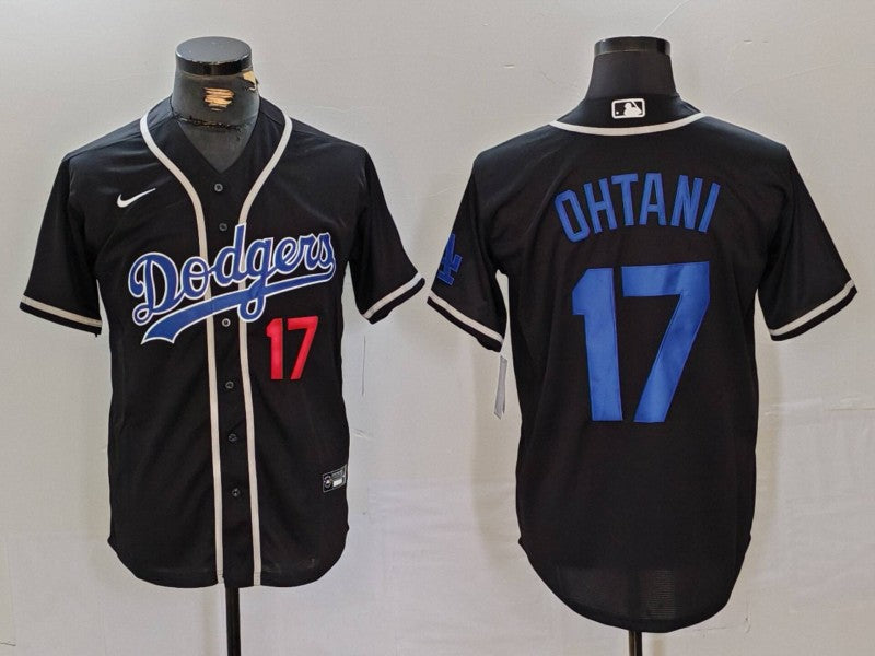 Men's Los Angeles Dodgers Shohei Ohtani #17 Black Game Player Jersey