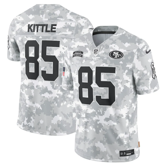 Men's San Francisco 49ers George Kittle #85 Arctic Camo 2024 Salute to Service Limited Jersey