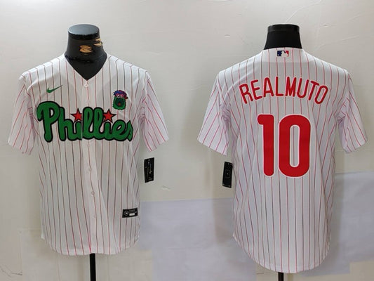 Men's Philadelphia Phillies J.T. Realmuto #10 White Limited Player Jersey