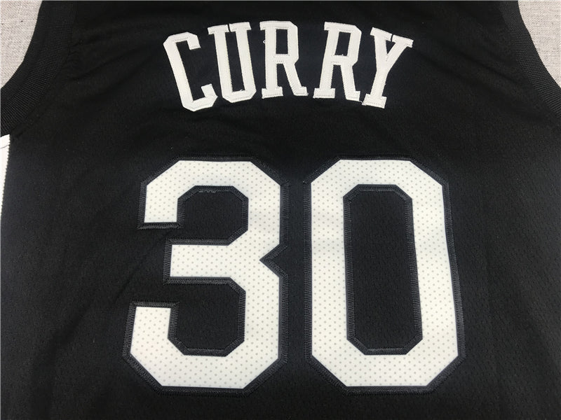 Men's Golden State Warriors Stephen Curry #30 Black Fast Break Replica Jersey