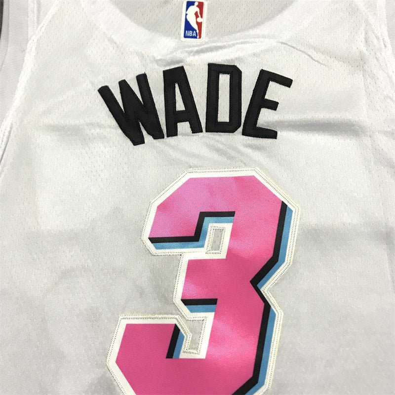 Men's Miami Heat Dwyane Wade #3 White Swingman Jersey - City Edition