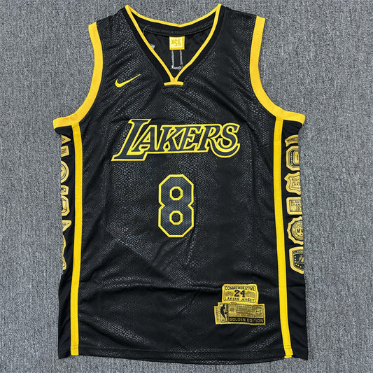 Men's Los Angeles Lakers Kobe Bryant #8-24 Black Swingman Jersey