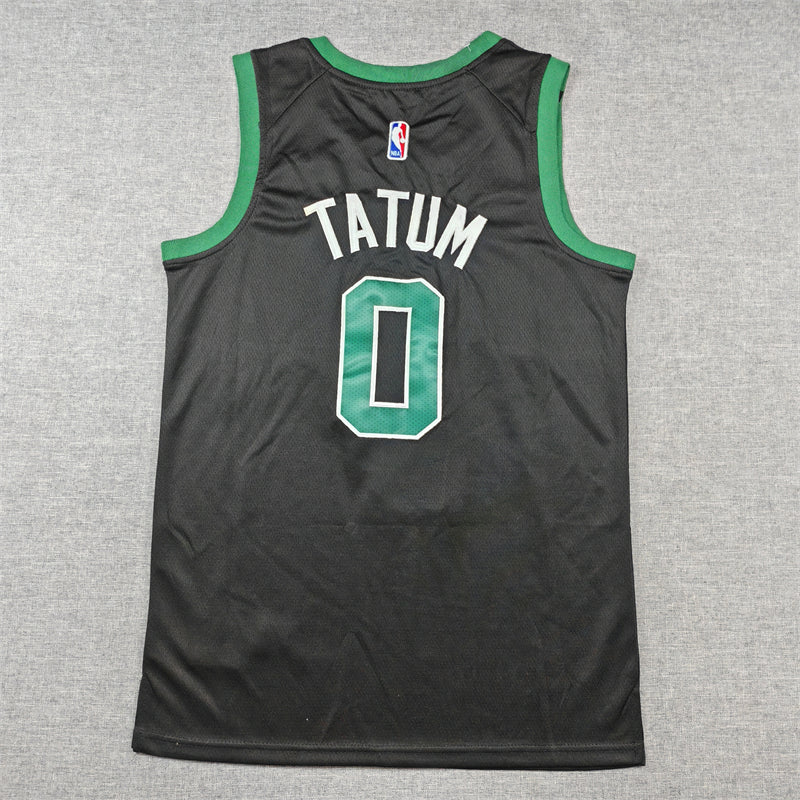 Men's Boston Celtics Jayson Tatum #0 Black Swingman Jersey - Statement Edition