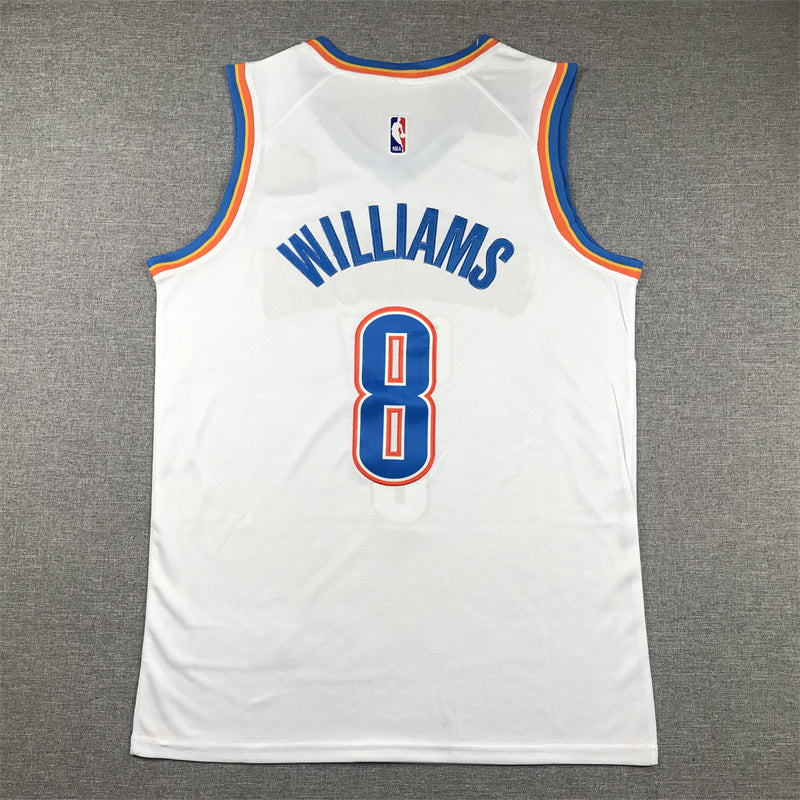 Men's Oklahoma City Thunder Jalen Williams #8 White Swingman Jersey - Association Edition