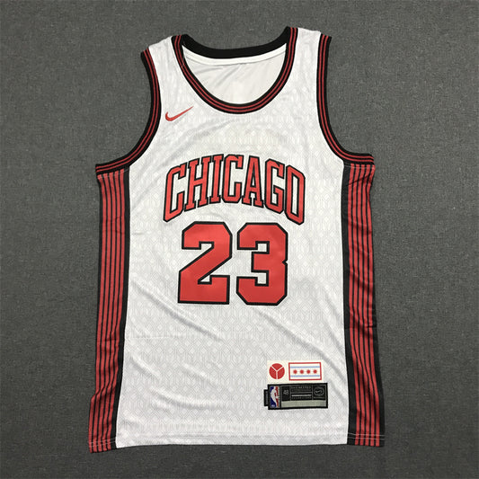 Men's Chicago Bulls Michael Jordan #23 White 2022/23 Swingman Jersey - City Edition