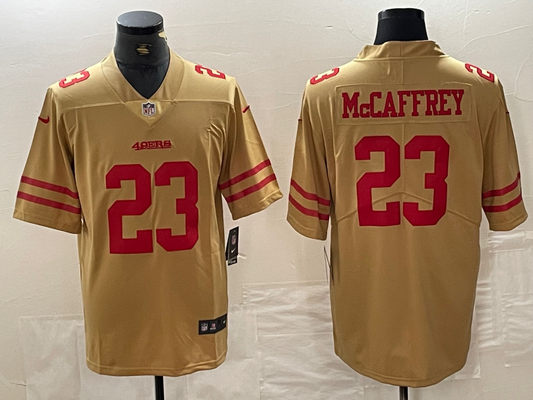 Men's San Francisco 49ers Christian McCaffrey #23 Gold Team Inverted Legend Jersey