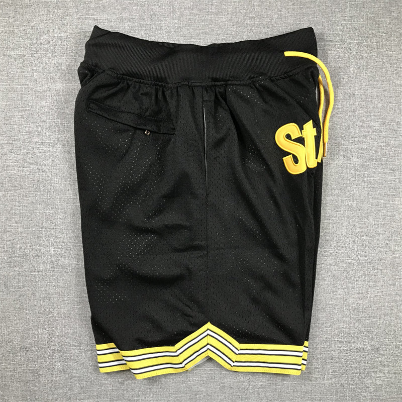 Men's Pittsburgh Steelers Black Pocket Shorts