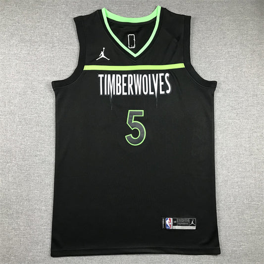 Men's Minnesota Timberwolves Anthony Edwards #5 Black 2022/23 Swingman Jersey - Statement Edition