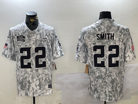 Men's Minnesota Vikings Harrison Smith #22 Arctic Camo 2024 Salute to Service Limited Jersey