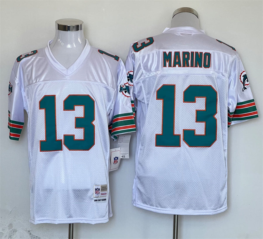 Men's Miami Dolphins Dan Marino Mitchell & Ness White Legacy Replica Jersey