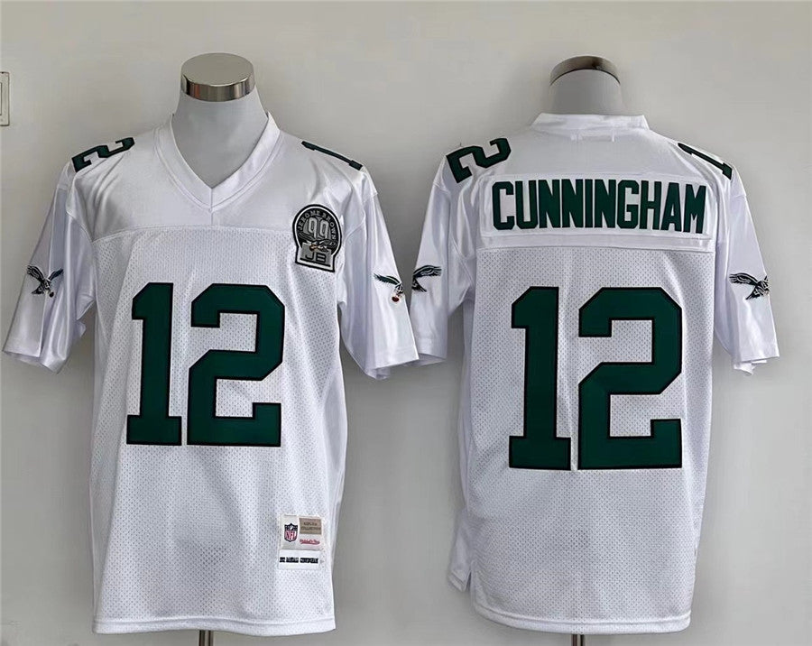 Men's Philadelphia Eagles Randall Cunningham Mitchell & Ness White Legacy Replica Jersey