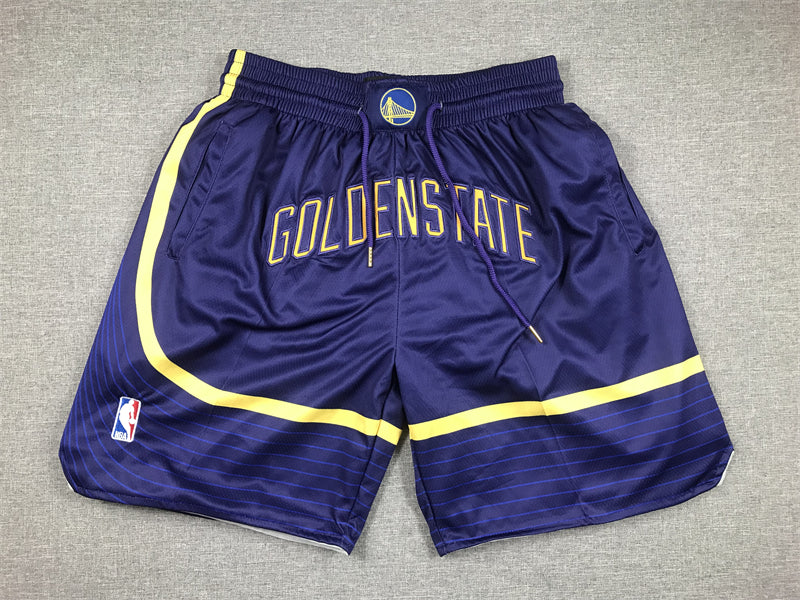 Men's Golden State Warriors Navy Statement Edition Pocket Shorts