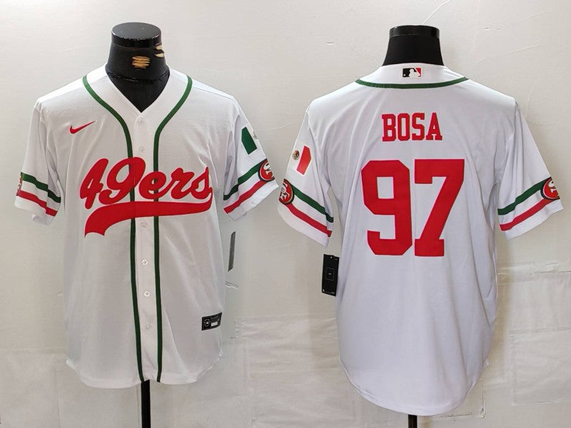 Men's San Francisco 49ers Nick Bosa #97 White Player Jersey