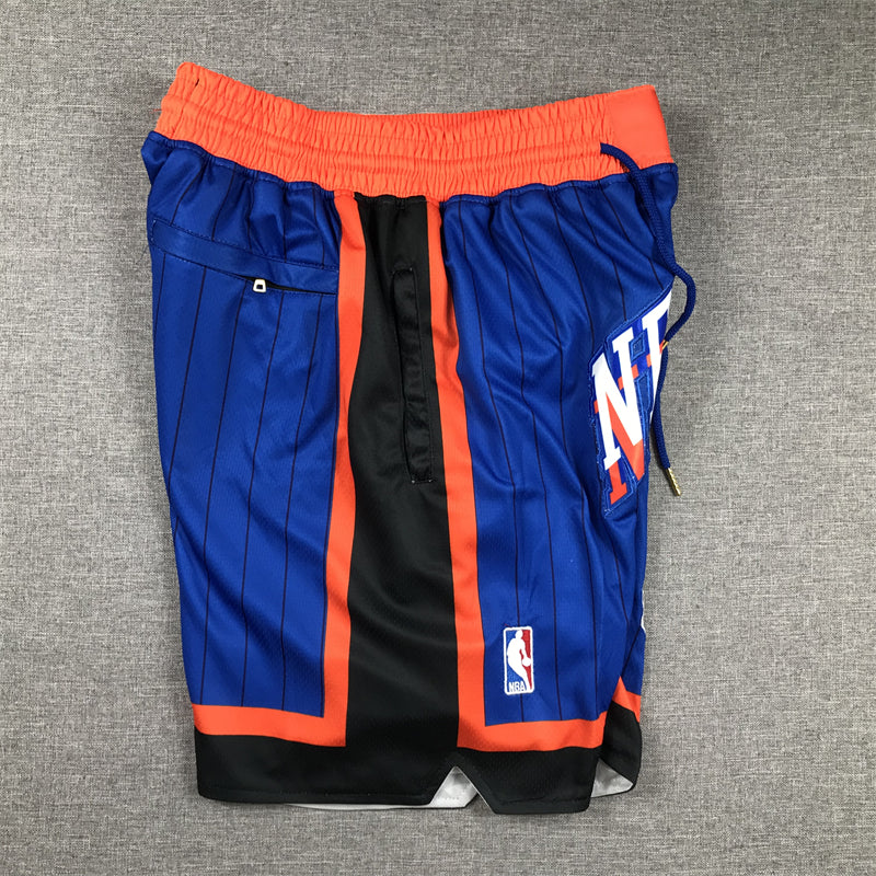 Men's New York Knicks Blue City Edition Pocket Shorts