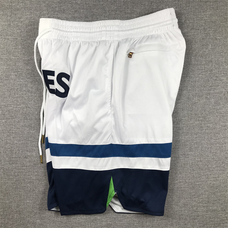 Men's Minnesota Timberwolves White Association Edition Pocket Shorts