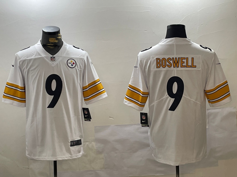 Men's Pittsburgh Steelers Chris Boswell #9 White Game Jersey