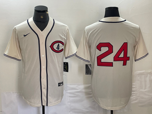 Men's Chicago Cubs Cody Bellinger #24 Cream Replica Player Jersey