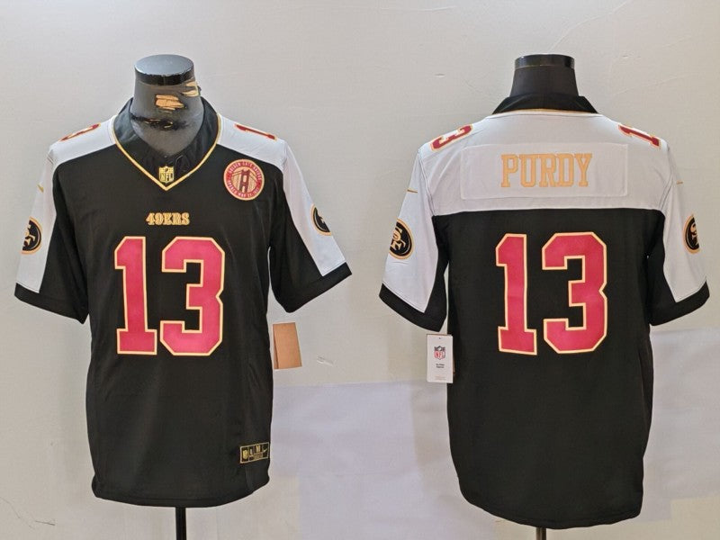 Men's San Francisco 49ers Brock Purdy #13 Black Alternate Player Jersey