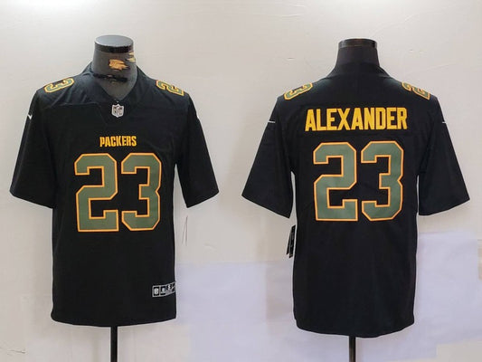 Men's Green Bay Packers Jaire Alexander #23 Black Fashion Game Jersey