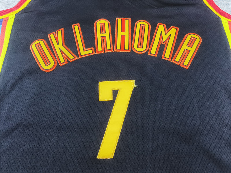 Men's Oklahoma City Thunder Chet Holmgren #7 Black 2024/25 Swingman Player Jersey - City Edition