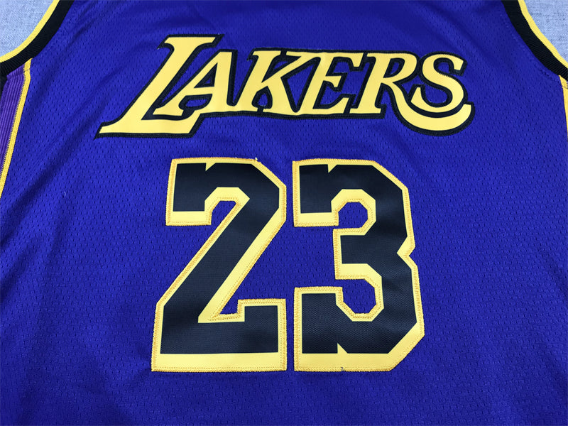 Men's Los Angeles Lakers LeBron James #23 Purple Swingman Jersey - Statement Edition