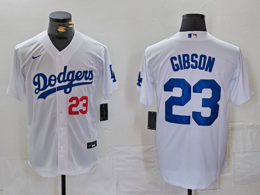 Men's Los Angeles Dodgers Kirk Gibson #23 White Home Limited Player Jersey