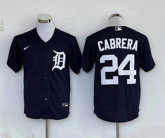 Men's Detroit Tigers Miguel Cabrera #24 Navy Replica Game Jersey