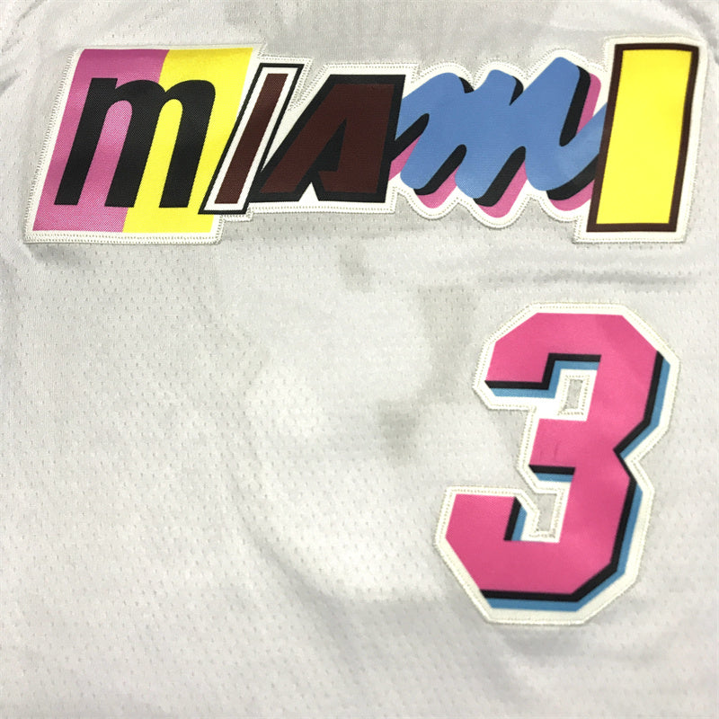 Men's Miami Heat Dwyane Wade #3 White Swingman Jersey - City Edition