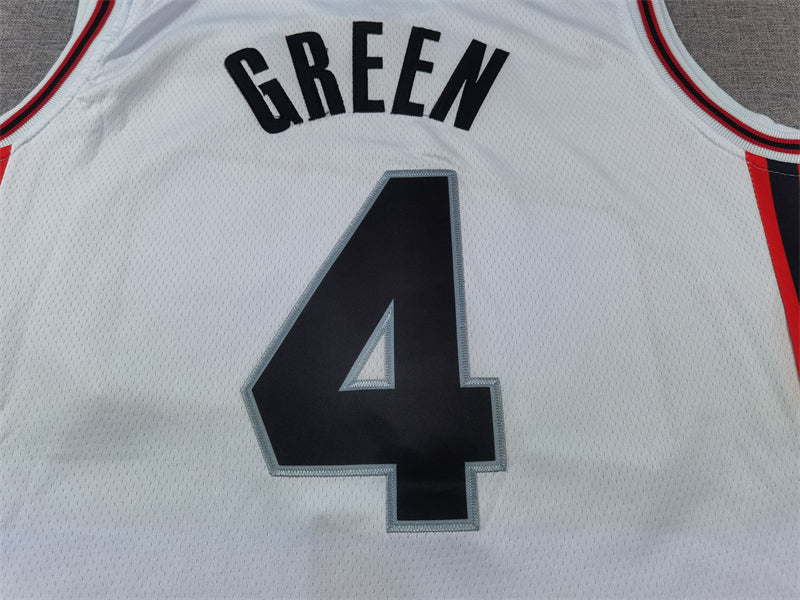 Men's Houston Rockets Jalen Green #4 White 2024/25 Swingman Player Jersey - City Edition