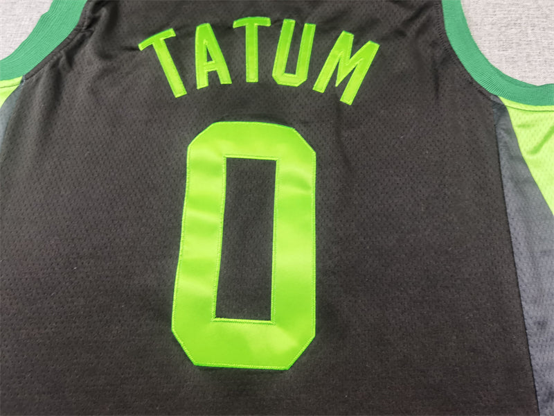 Men's Boston Celtics Jayson Tatum #0 Black 2024/25 Swingman Player Jersey - City Edition