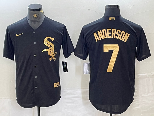 Men's Chicago White Sox Tim Anderson #7 Black Replica Team Jersey