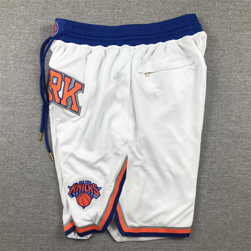 Men's New York Knicks White Association Edition Pocket Shorts