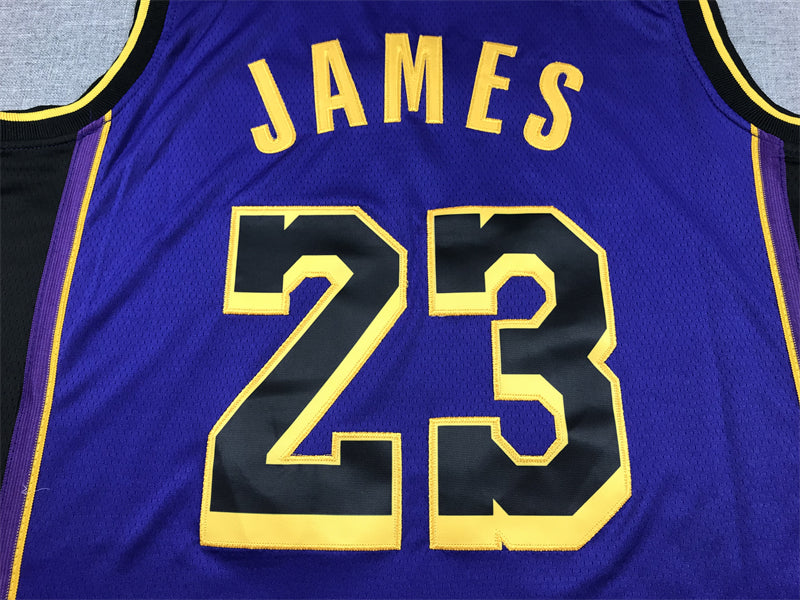 Men's Los Angeles Lakers LeBron James #23 Purple Swingman Jersey - Statement Edition