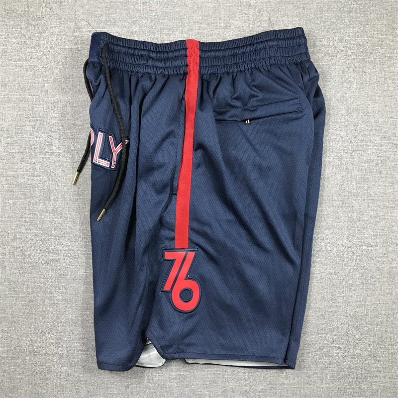 Men's Philadelphia 76ers Navy 2023/24 Pocket Shorts City Edition