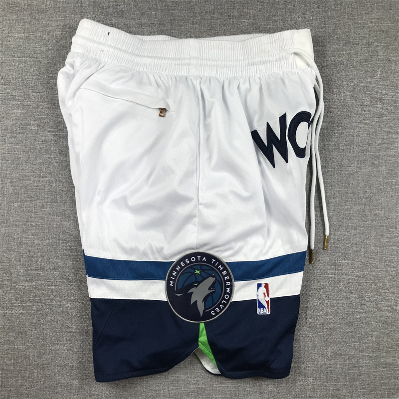 Men's Minnesota Timberwolves White Association Edition Pocket Shorts