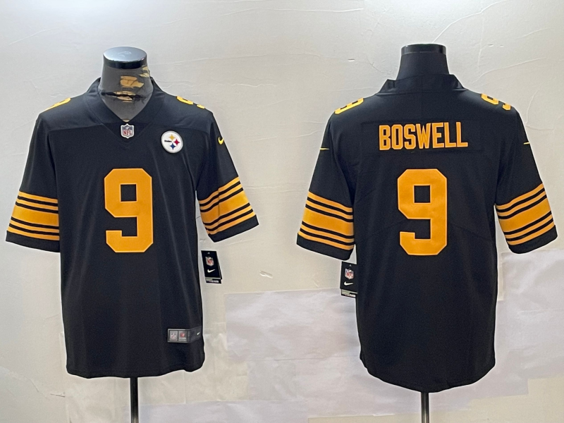 Men's Pittsburgh Steelers Chris Boswell #9 Black Game Player Jersey