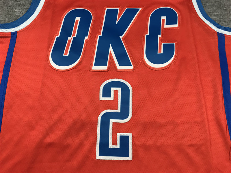 Men's Oklahoma City Thunder Shai Gilgeous-Alexander #2 Orange 2022/23 Swingman Jersey - Statement Edition