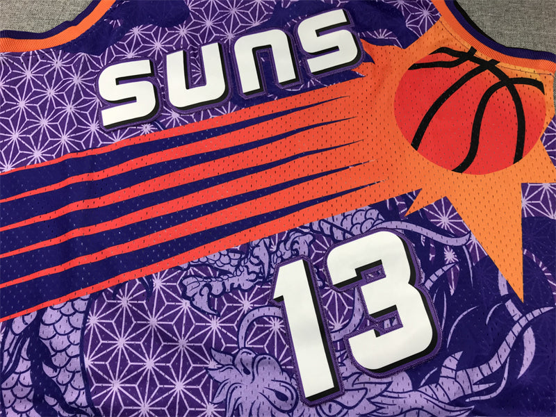 Men's Phoenix Suns Steve Nash #13 Purple Year of Dragon Edition Swingman Jersey