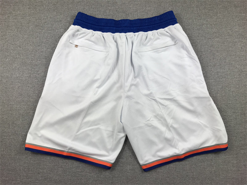 Men's New York Knicks White Association Edition Pocket Shorts