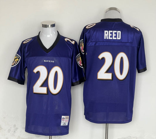 Men's Baltimore Ravens Ed Reed Mitchell & Ness Purple Legacy Replica Player Jersey