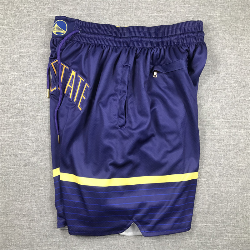 Men's Golden State Warriors Navy Statement Edition Pocket Shorts