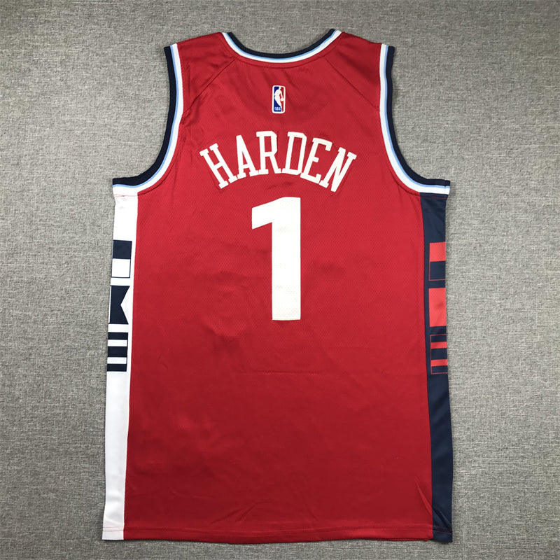 Men's LA Clippers James Harden #1 Red Swingman Player Jersey