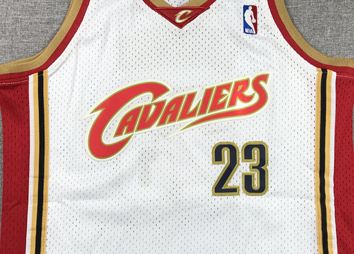 Men's Cleveland Cavaliers LeBron James #23 White 2003-04 Hardwood Classics Swingman Jersey