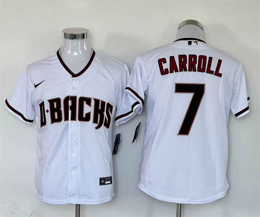 Men's Arizona Diamondbacks Corbin Carroll #7 White Limited Player Jersey