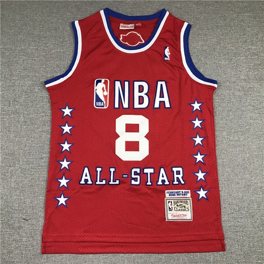 Men's 03 All Star Los Angeles Lakers Kobe Bryant Red Hardwood Classics Swingman Jersey