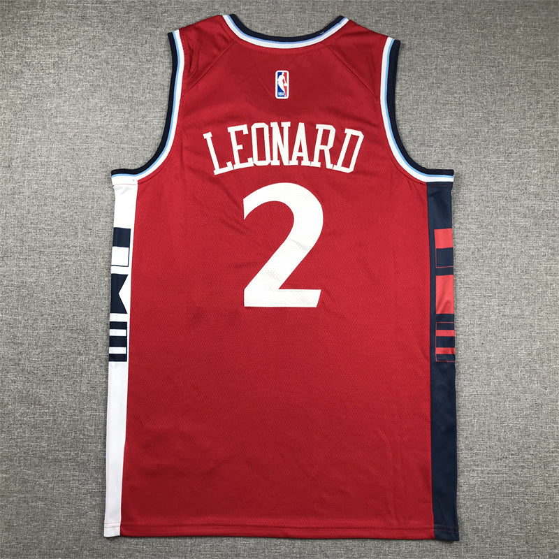 Men's LA Clippers Kawhi Leonard #2 Red Swingman Jersey