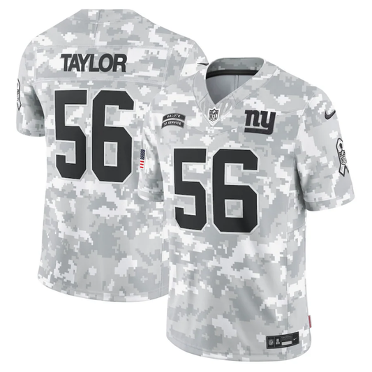 Men's New York Giants Lawrence Taylor #56 Arctic Camo 2024 Salute to Service Retired Player Limited Jersey