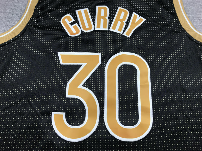 Men's Golden State Warriors Stephen Curry #30 Black Select Series Swingman Jersey