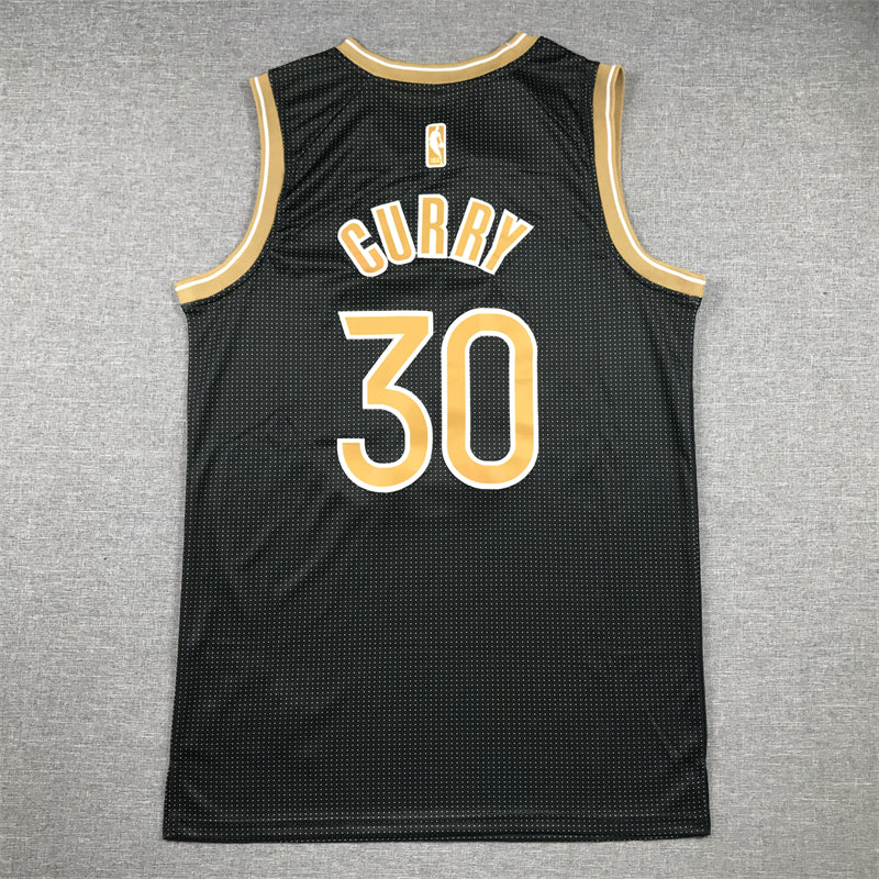 Men's Golden State Warriors Stephen Curry #30 Black Select Series Swingman Jersey